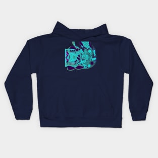 ancient space alien astronaut ecopop Kids Hoodie